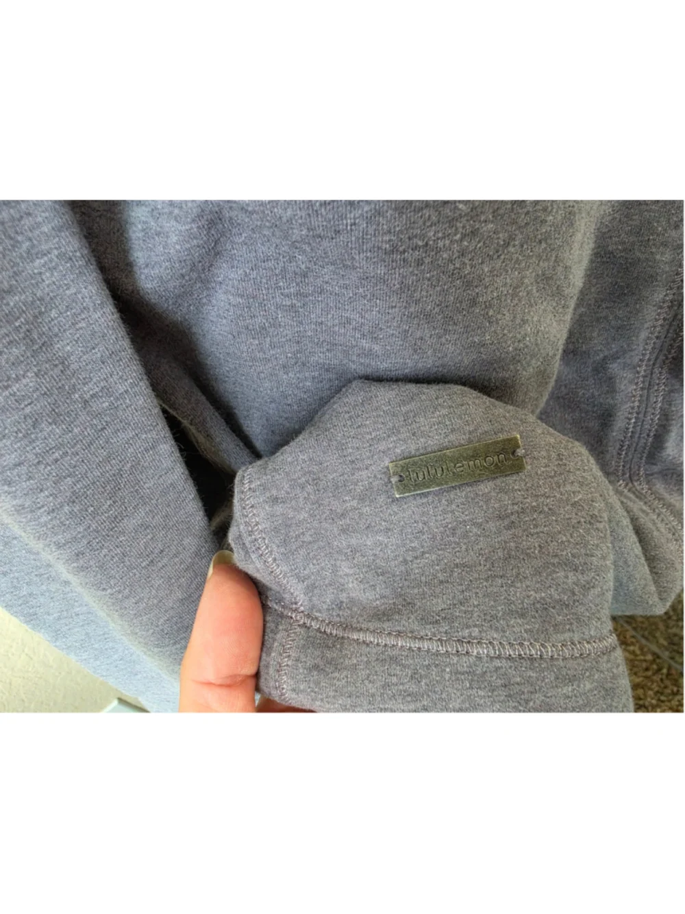 Lululemon Asymmetrical Zip High Neck Wrap Jacket Heathered Purple Grey Size M